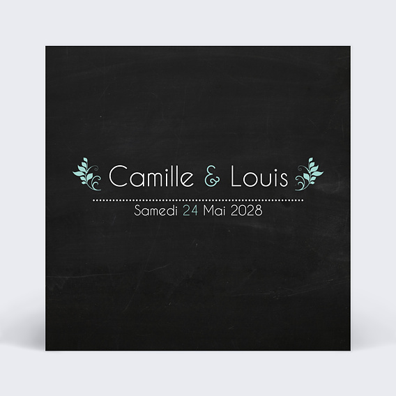 Faire part mariage Faire-part de Mariage Effet ardoise