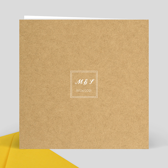 Faire part mariage Mimosa Verso