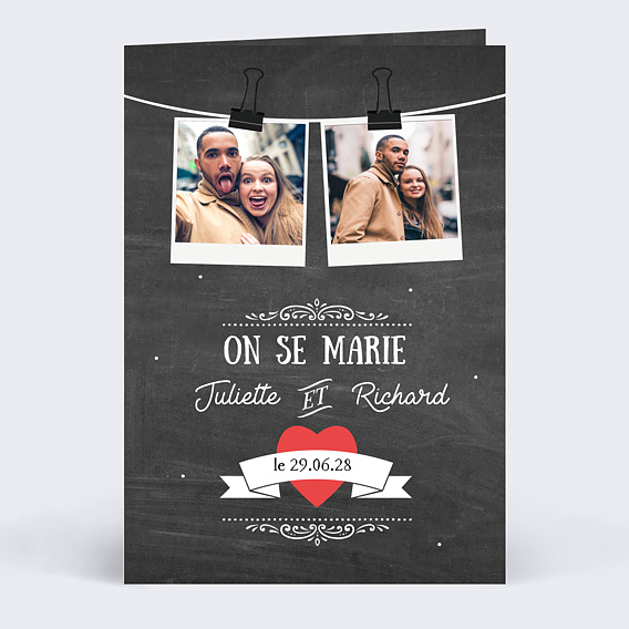 Faire part mariage Polaroid