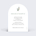 Faire-part Mariage Portrait minimaliste avec couronne eucalyptus