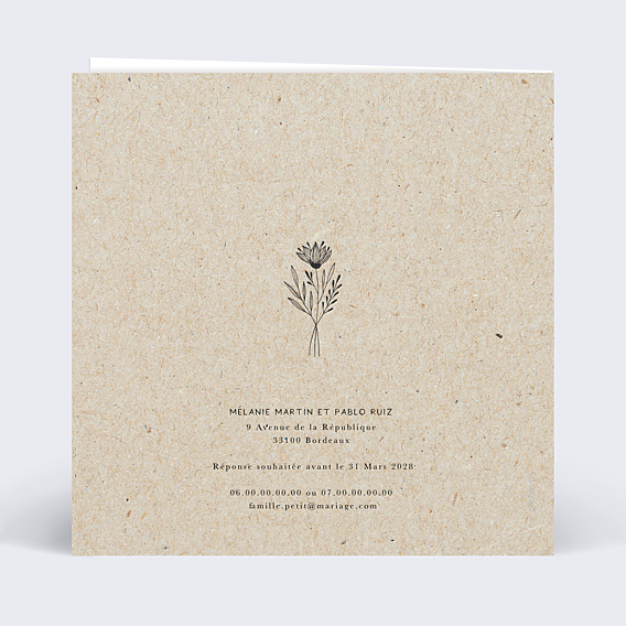 Faire-part Mariage Voiture Vintage