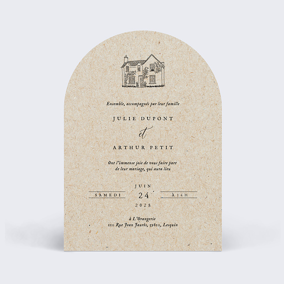 Faire part mariage Maison du Bonheur