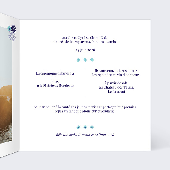 Faire-part Mariage Globe