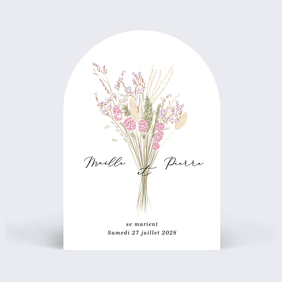 Faire-part Mariage Petit Bouquet Champêtre