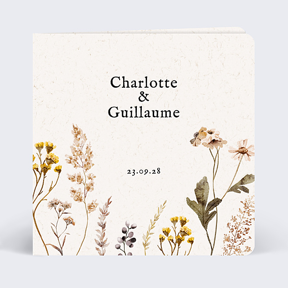 Faire-part Mariage Bouquet Sauvage