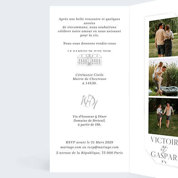 Faire-part Mariage Végétal chic