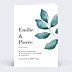 Faire-part Mariage Botanique