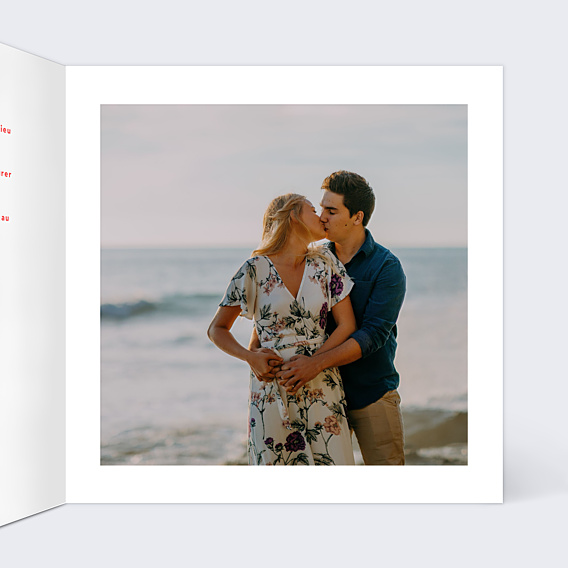 Faire-part Mariage Découpe Coeur