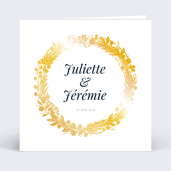 Faire-part Mariage Dorure Marianne