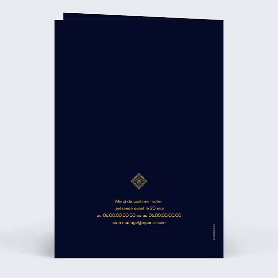 Faire part mariage Alhabu Verso