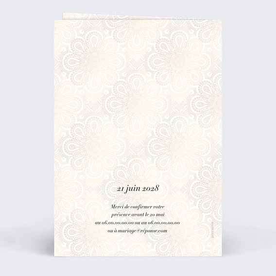 Faire part mariage Kamadeva Verso