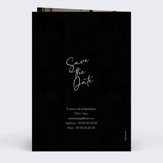 Faire part mariage Musical Verso