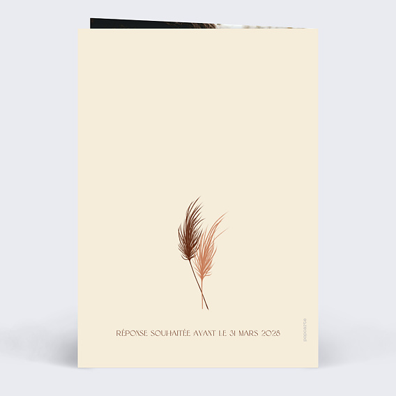 Faire part mariage Pampa Eternelle Verso