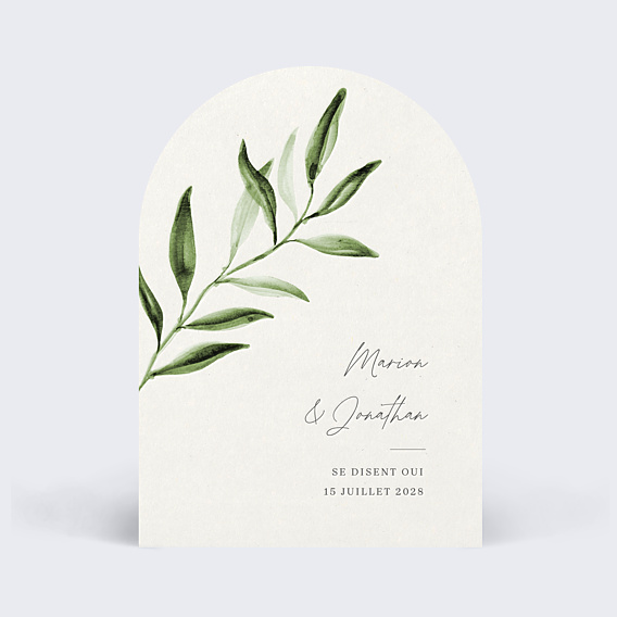 Faire-part Mariage Olivier simple