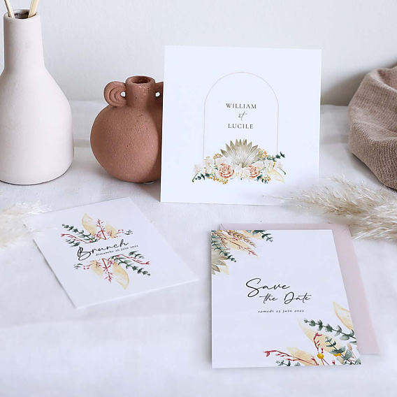 Faire part mariage Arche Bohème Après 4