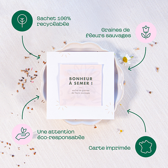 Faire part mariage Botanica avec Graines Après 4