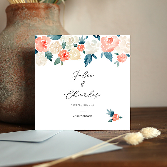 Faire part mariage Envolée Florale Après 4