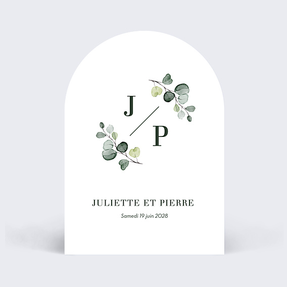 Faire-part Mariage Petite branche eucalyptus