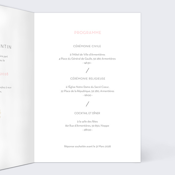Faire-part Mariage Nature Suspendue