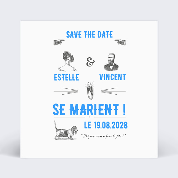 Faire part mariage Esprit Gravure