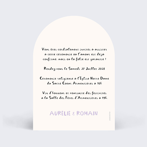 Faire-part Mariage Dessin Papa et Maman