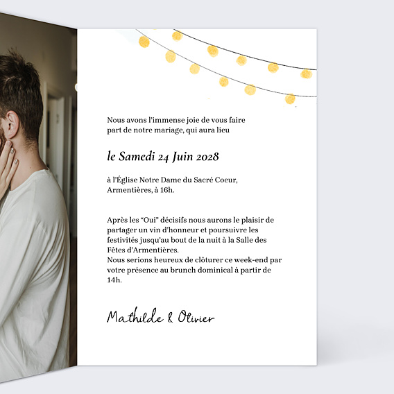 Faire-part Mariage Bosquet