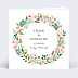 Faire-part Mariage Couronne Champêtre Aquarelle