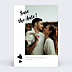 Faire-part Mariage Cadre Blanc Avec Coeur