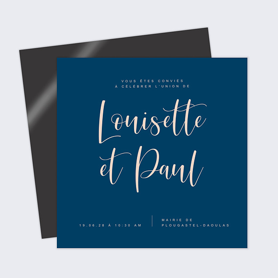 Faire part mariage Velours Après 4