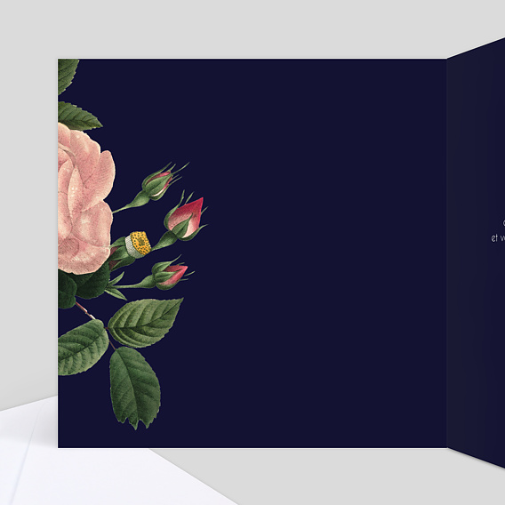 Faire part mariage Flowers Intérieur Gauche