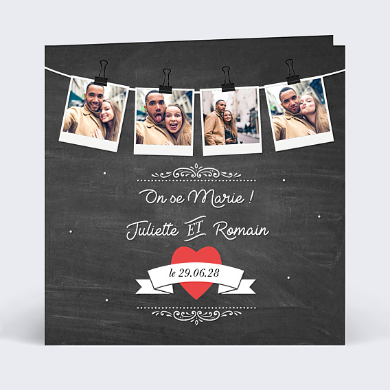 Faire-part Mariage Polaroid