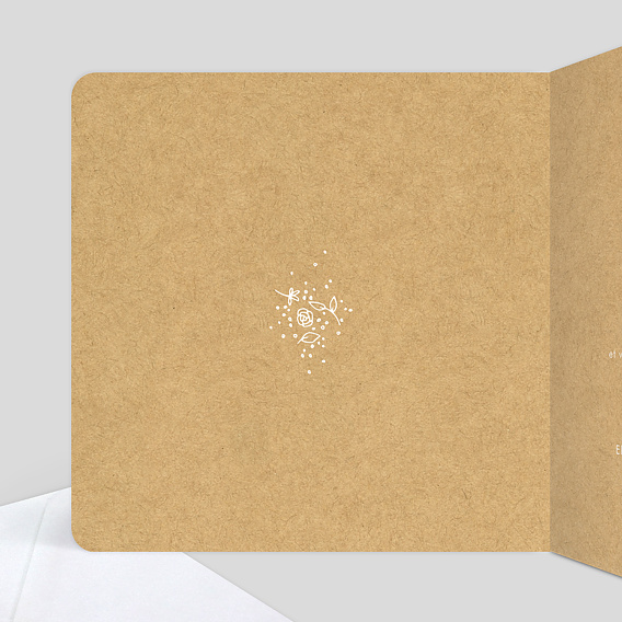 Faire part mariage Fleurs de Printemps Intérieur Gauche