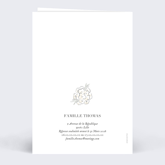 Faire-part Mariage Famille Romantique