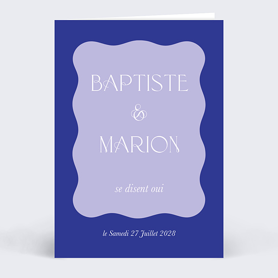 Faire part mariage Wavy Chic Recto