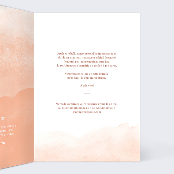 Faire part mariage Dune Intérieur Droit