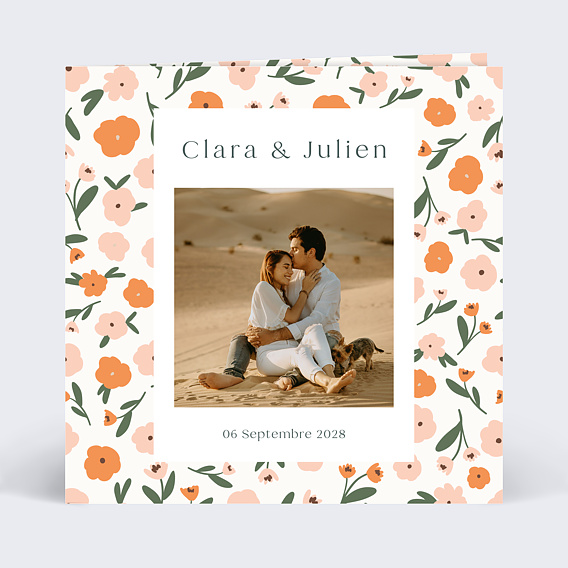 Faire part mariage Graines à Planter Recto