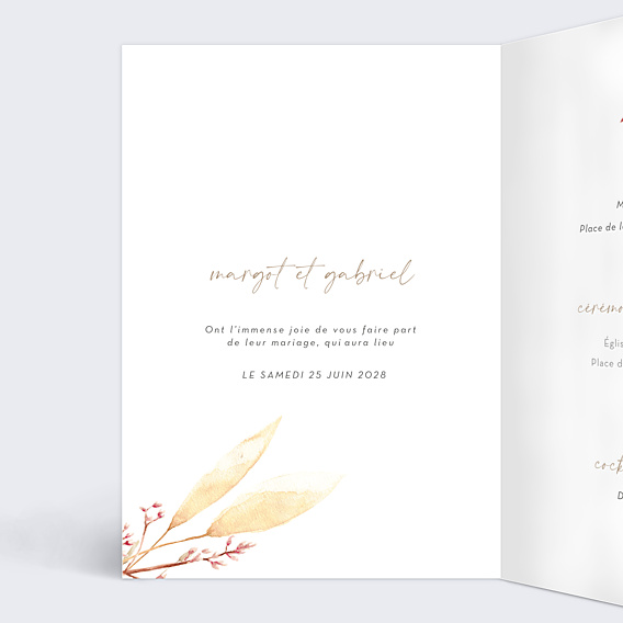 Faire-part Mariage Prairie