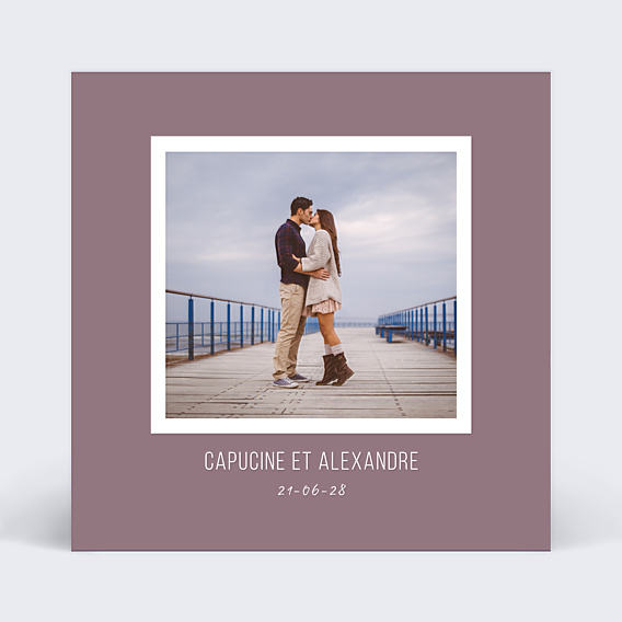 Faire-part Mariage Fond violet