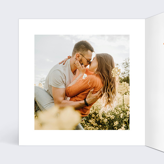 Faire-part Mariage Ecusson fleuri