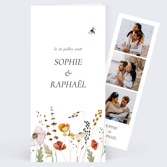 Faire-part Mariage Fleurs des Champs