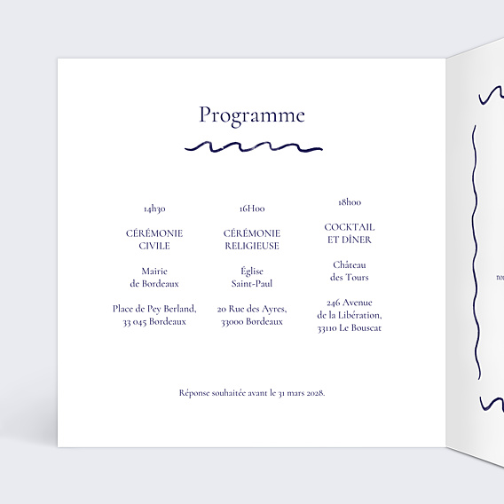 Faire-part Mariage Coquillage