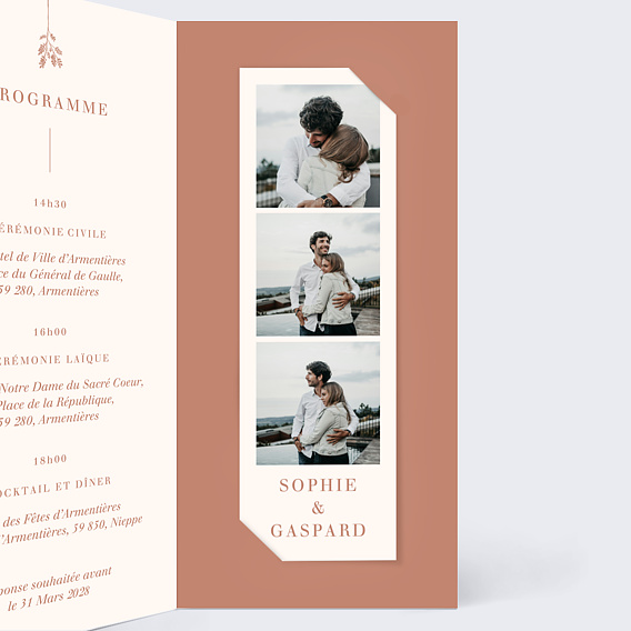 Faire part mariage Botanica Intérieur Droit