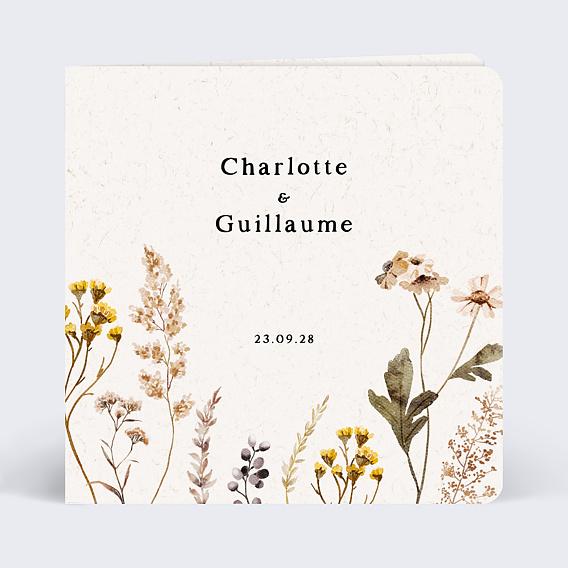 Faire part mariage Bouquet Sauvage