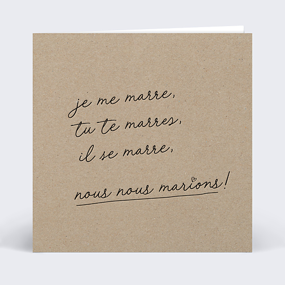 Faire-part Mariage Message Humoristique