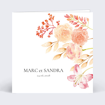 Faire part Mariage Bohme Bouquet