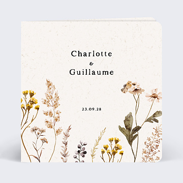 Faire-part Mariage Bouquet Sauvage