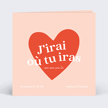 Faire part Mariage Chanson dAmour