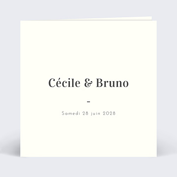 Faire-part Mariage Faire-part Mariage Classique Beige
