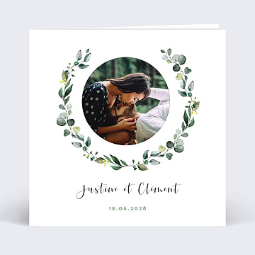 Faire-part Mariage Dcoupe Eucalyptus