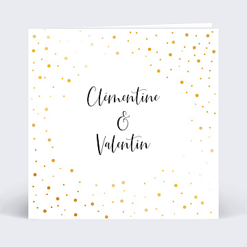 Faire-part Mariage Dorure Romance